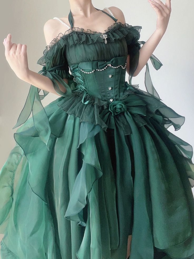 Green Masquerade Ball Gowns